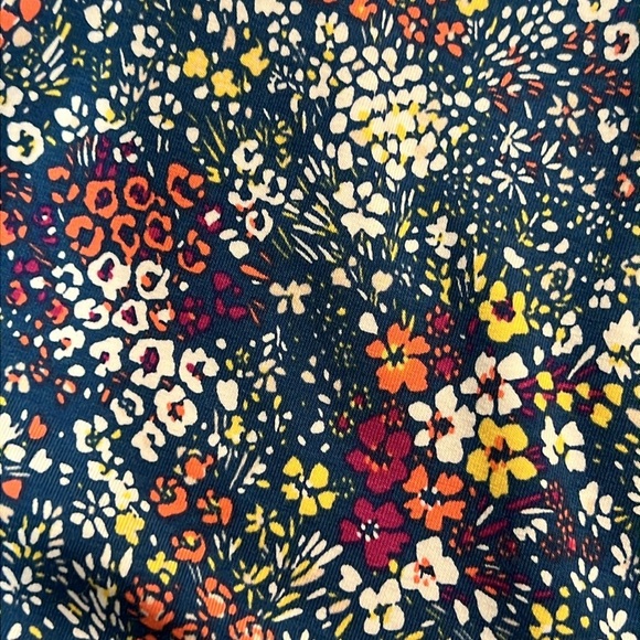 Lands End Floral Midi Dress M Tall Sheath Knot Front Sleeves Cottagecore Boho - Picture 13 of 13